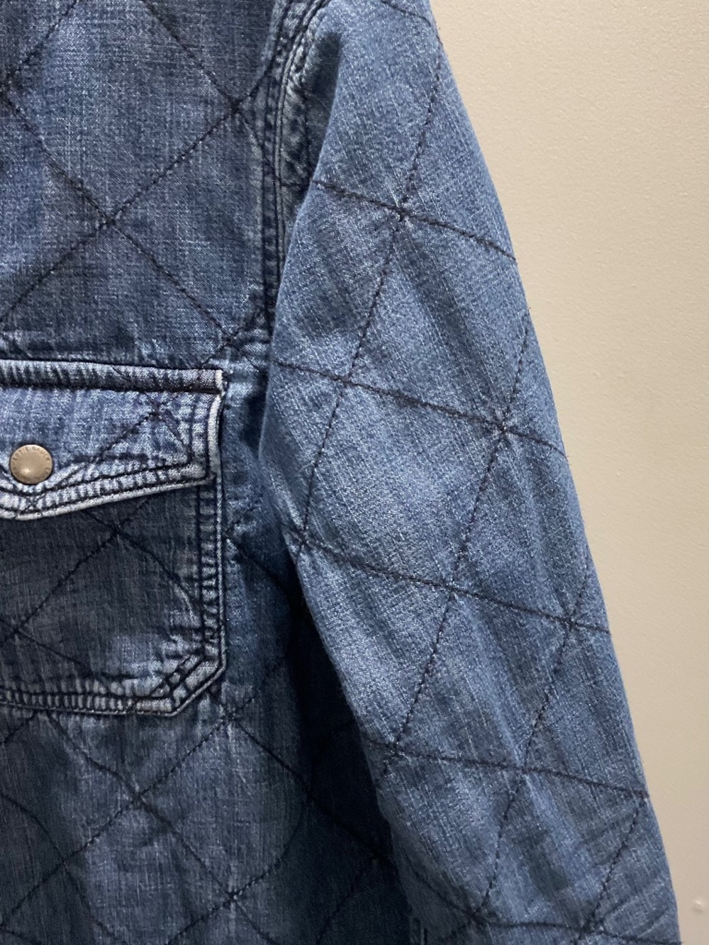 Washed Denim, fully lined, quilted heavy duty shirt,